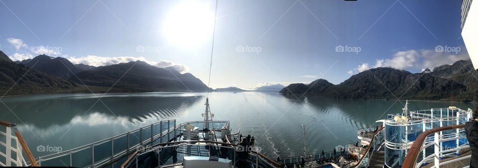 Glacier Bay Alaska in a Cruise ship