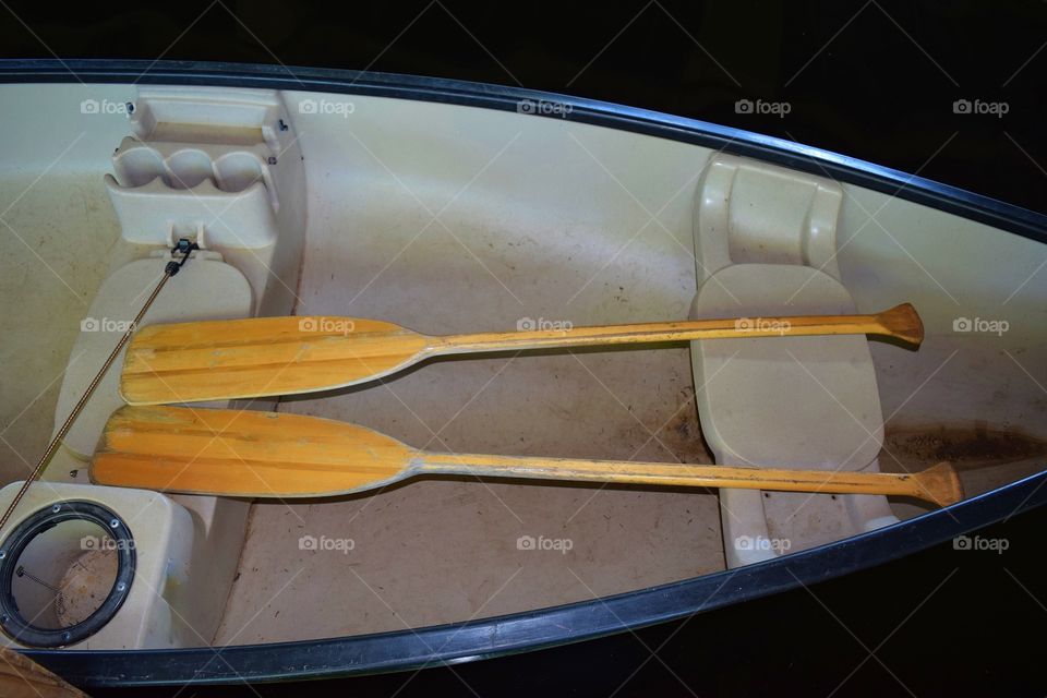 Canoe with paddles