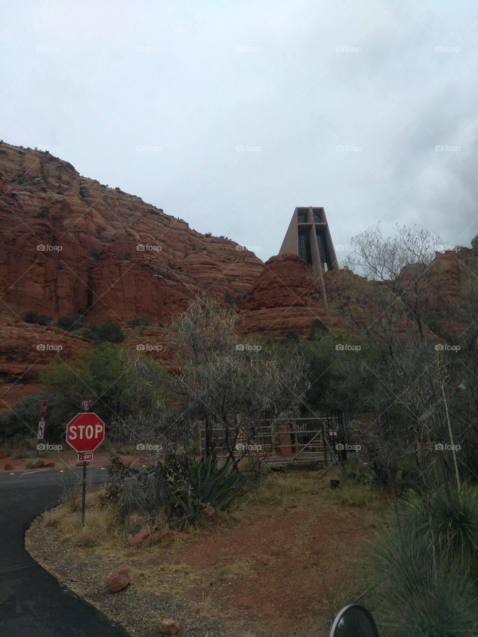 church high in the red rocks