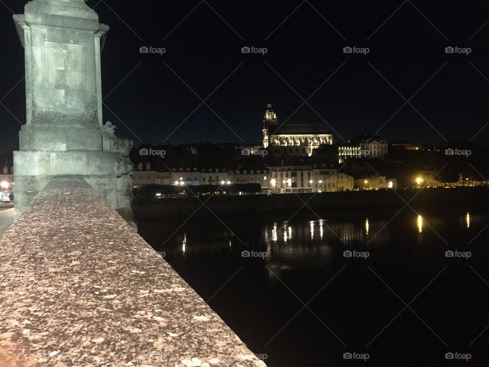 Night view of blois city