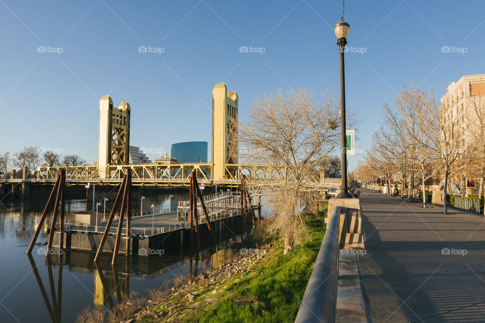 Tower bridge in Sacramento near Old Sacramento destination 