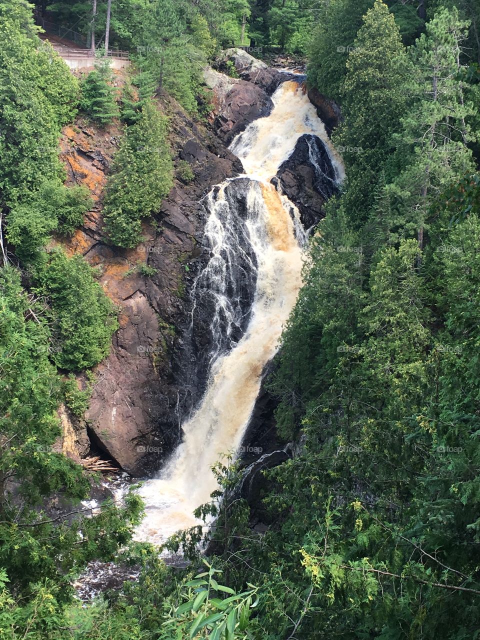 The largest waterfall at Pattison State Park in Wisconsin