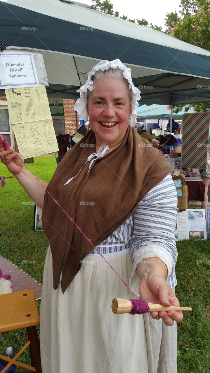 Spinning demonstration at Chippokes