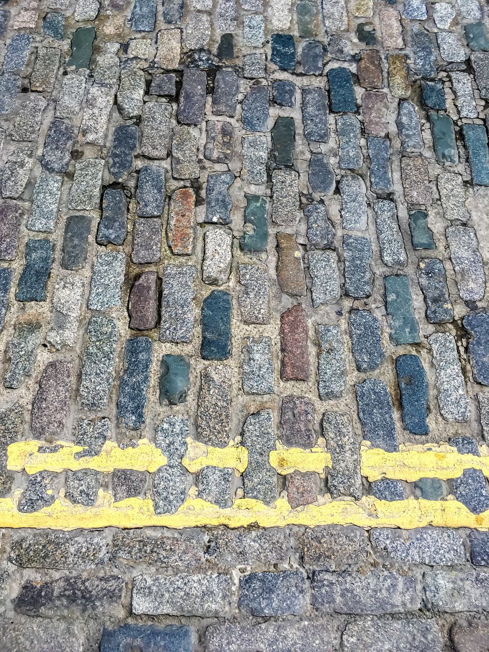 Background of cobblestone street