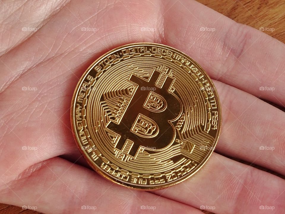 Bitcoin in hand