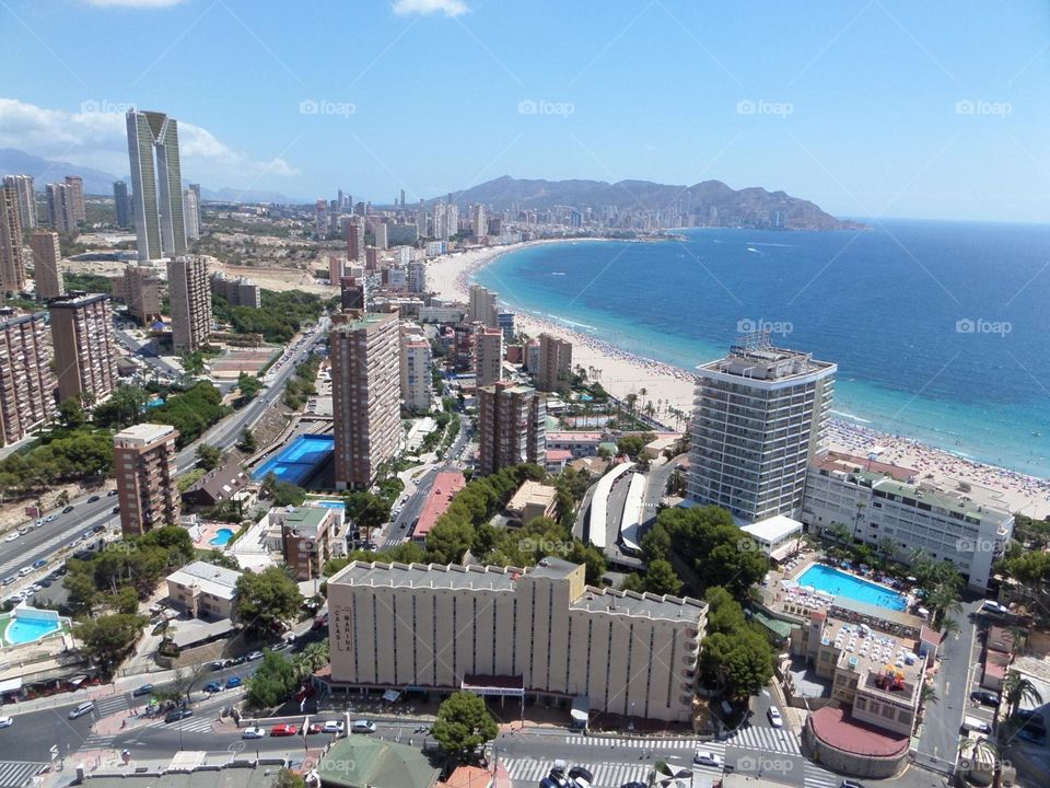 Beautiful Benidorm city. Amazing view.