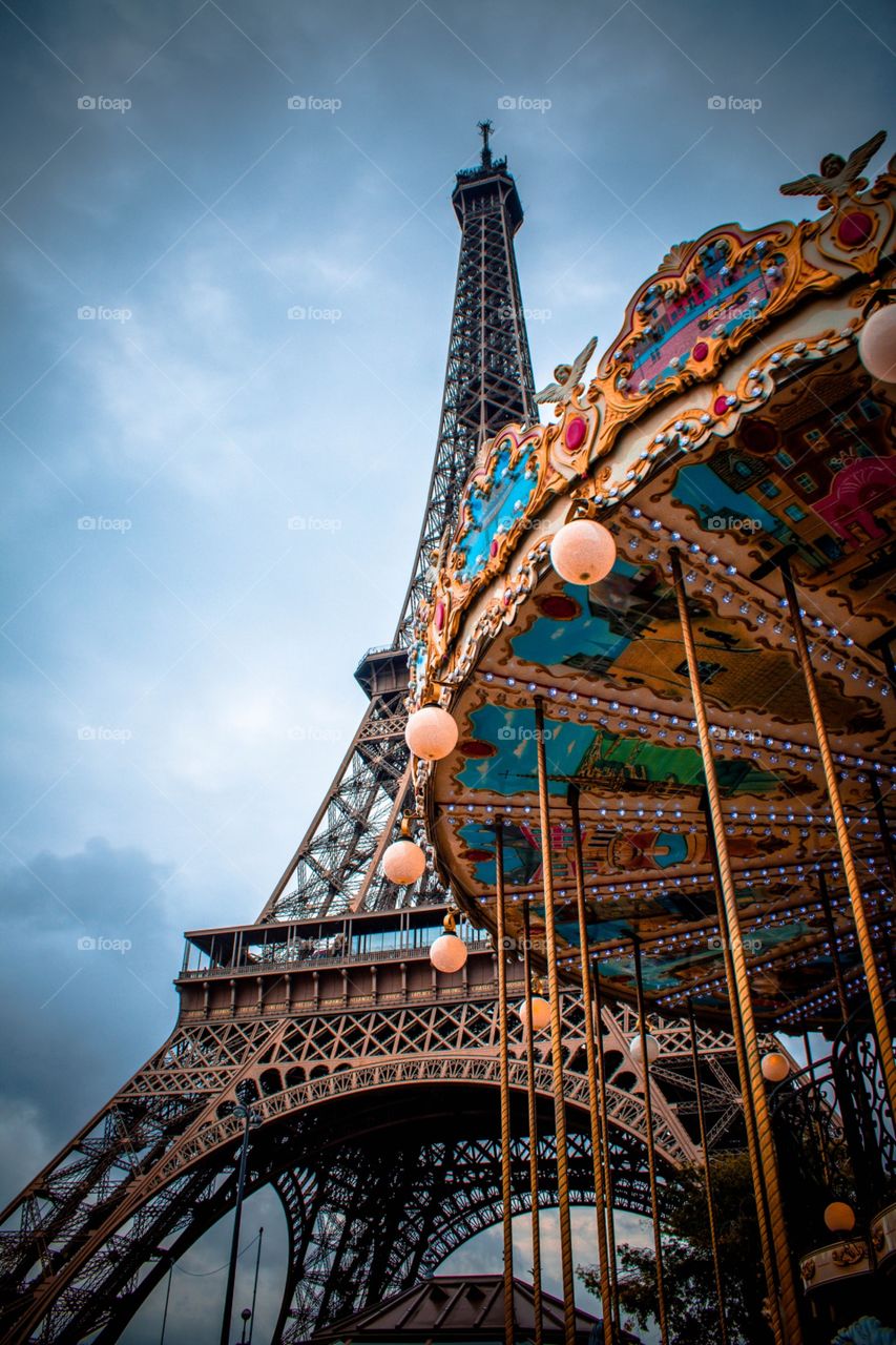 Eiffel Tower and Carrousel, Paris