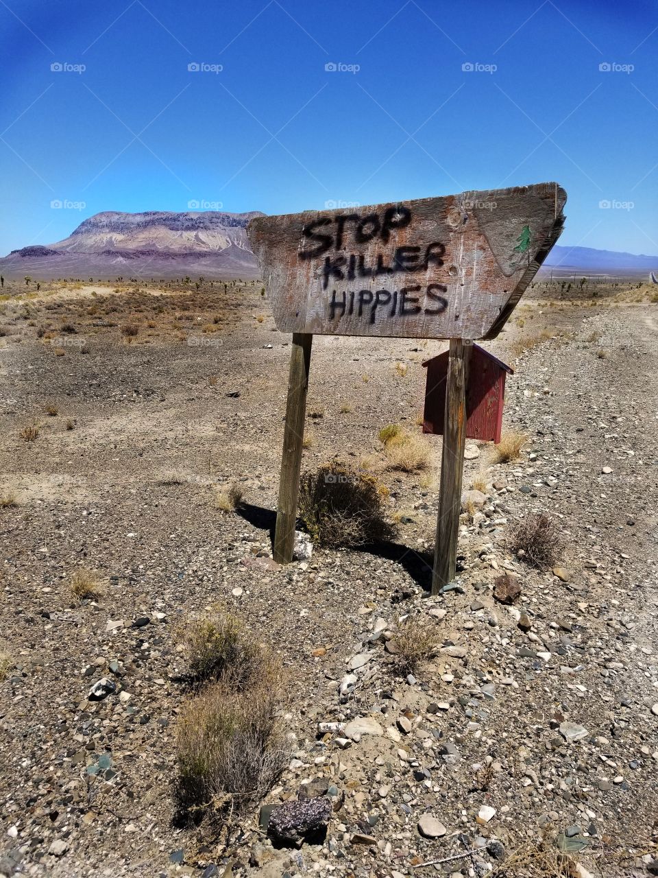 weird desert sign