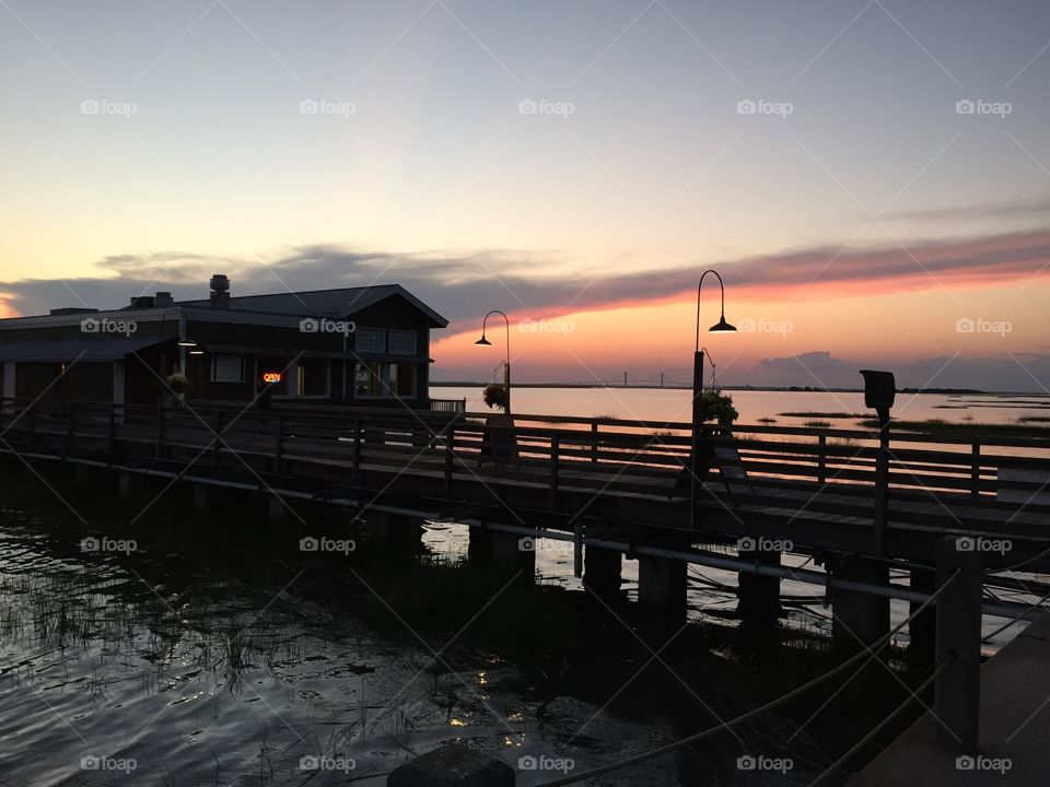 Dock at sunset