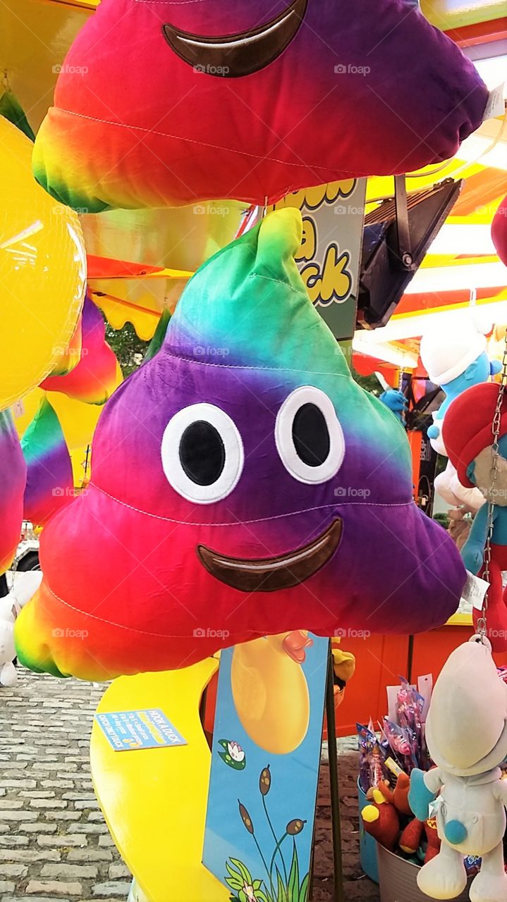 Close-up of Multi-Coloured Stuffed Toy