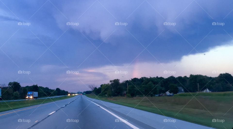 Rainbow in the storm 
Ohio 