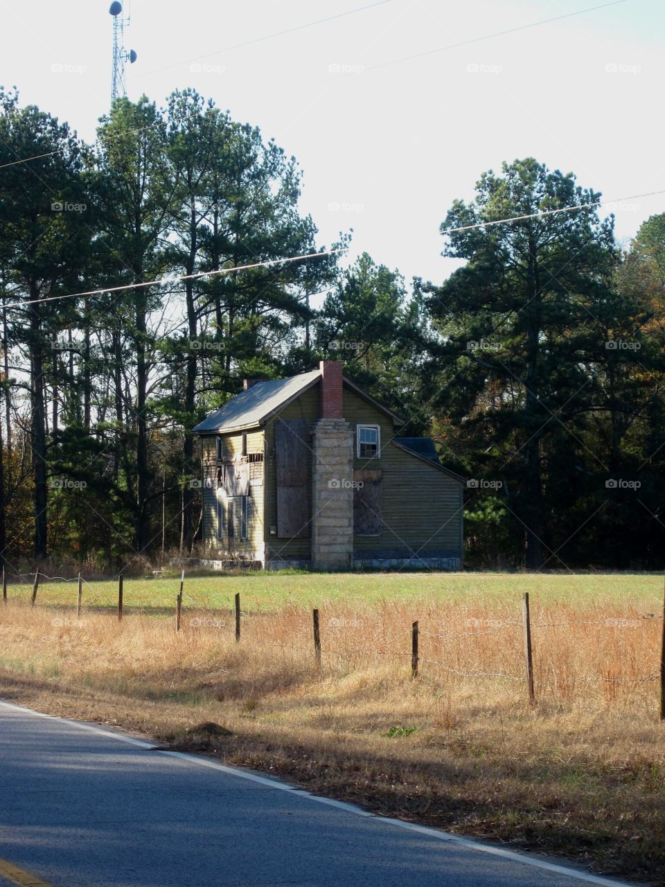 old house in a field