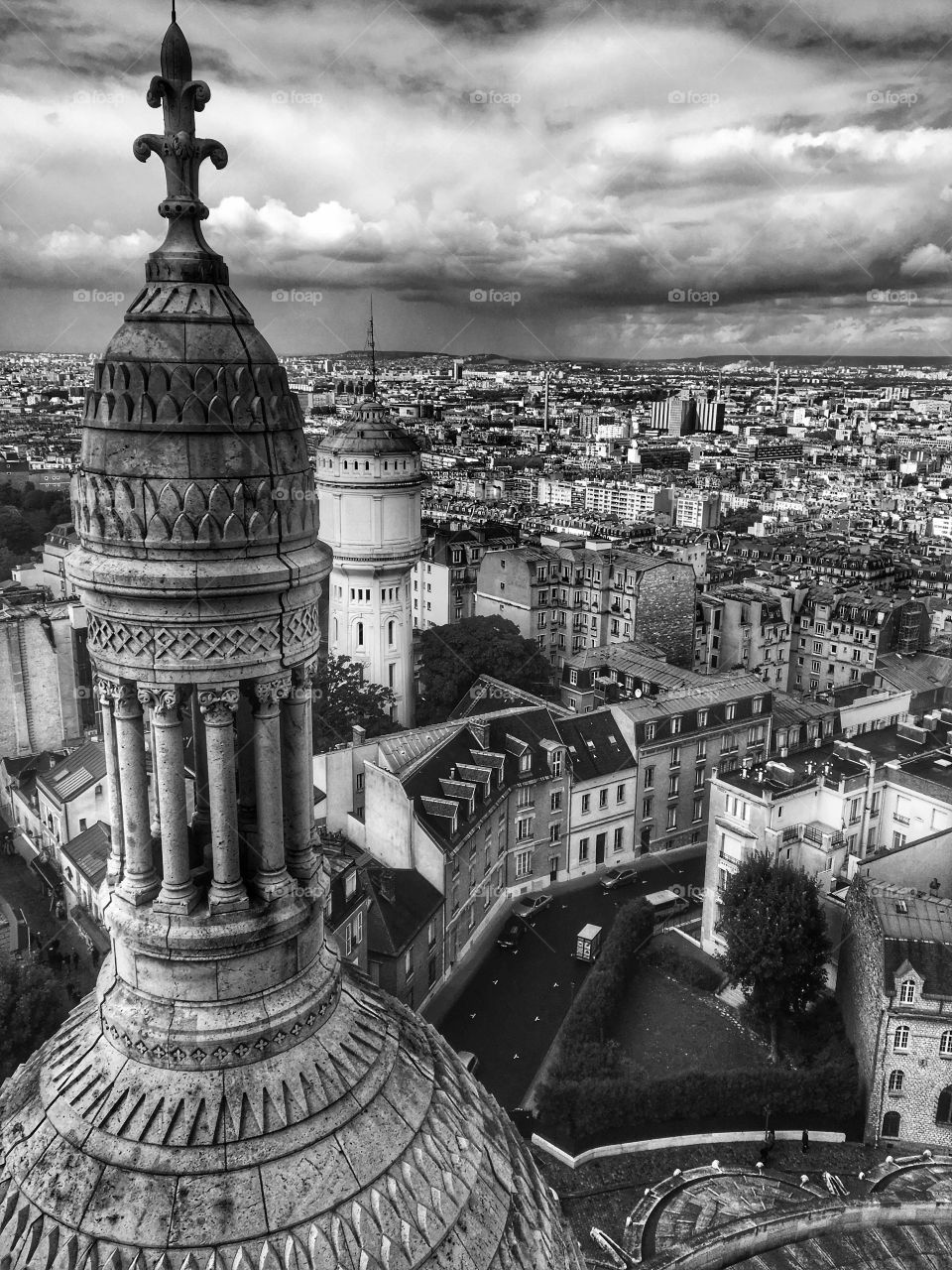 Paris as seen from Sacre Coeur Basilica in Montmartre 