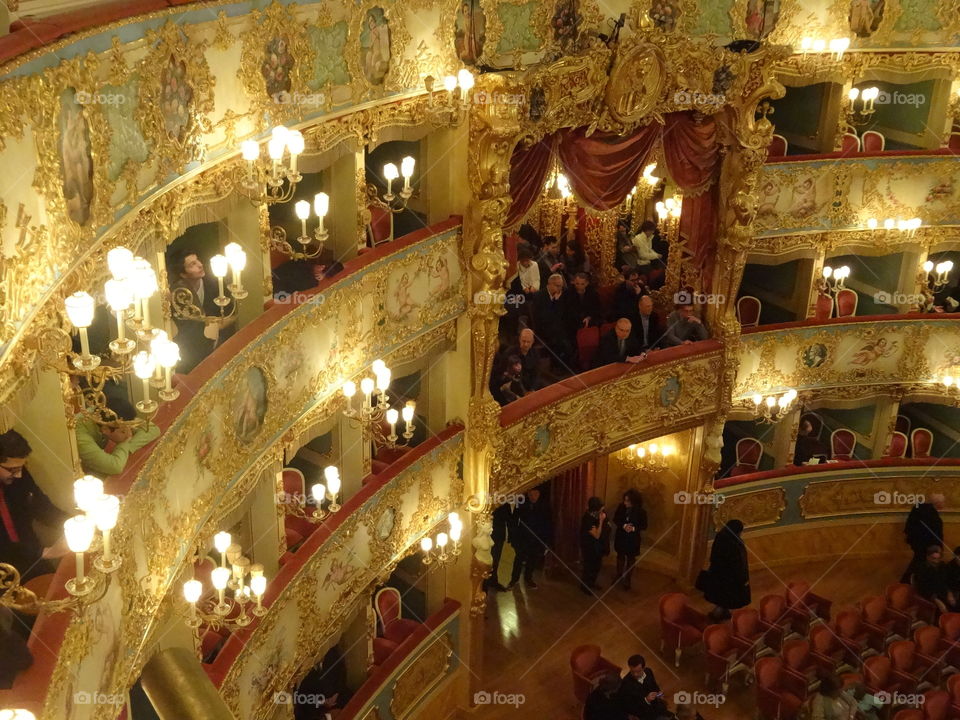 inside the Fenice in Venice