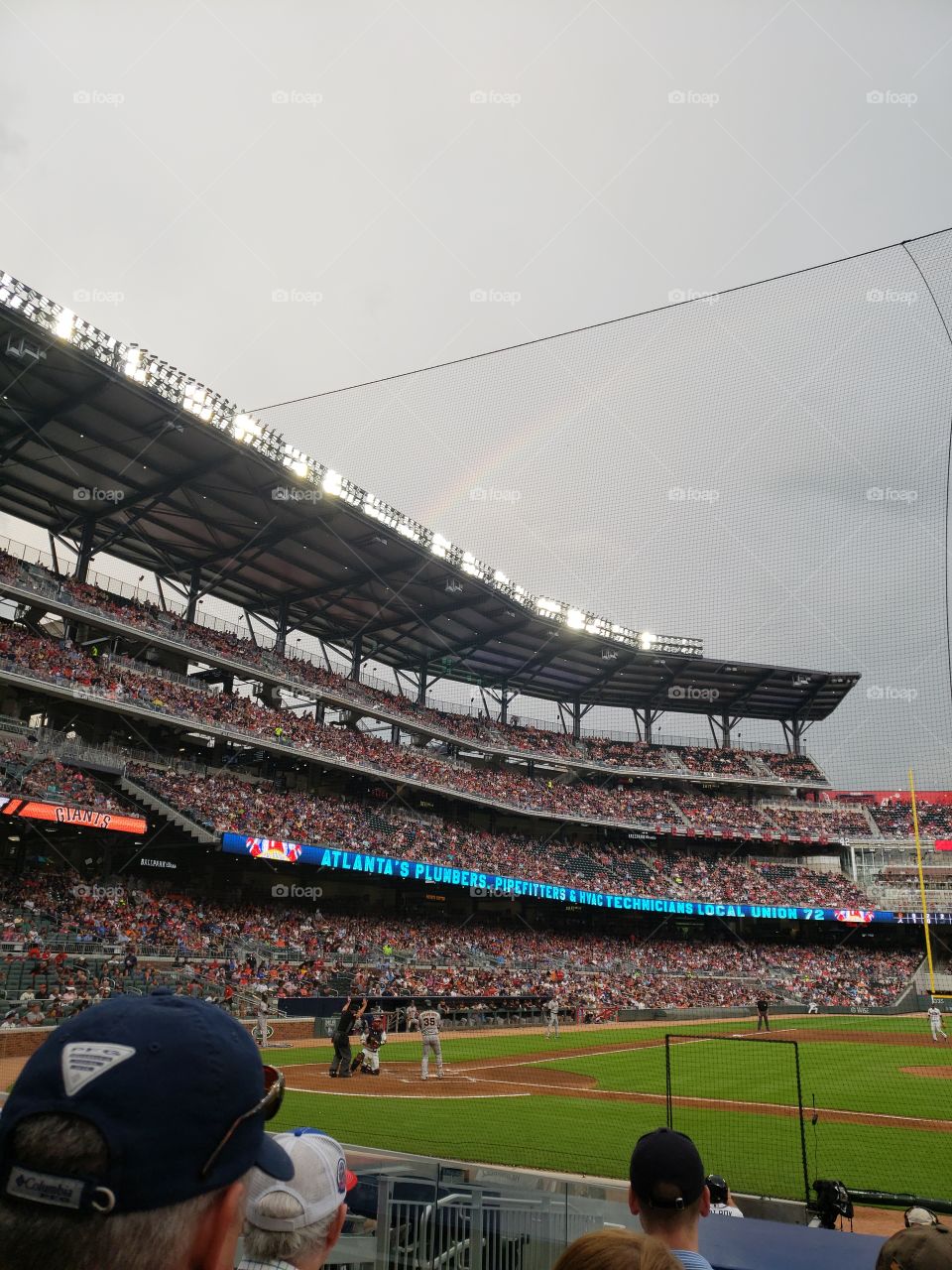 rainbow over suntrust park