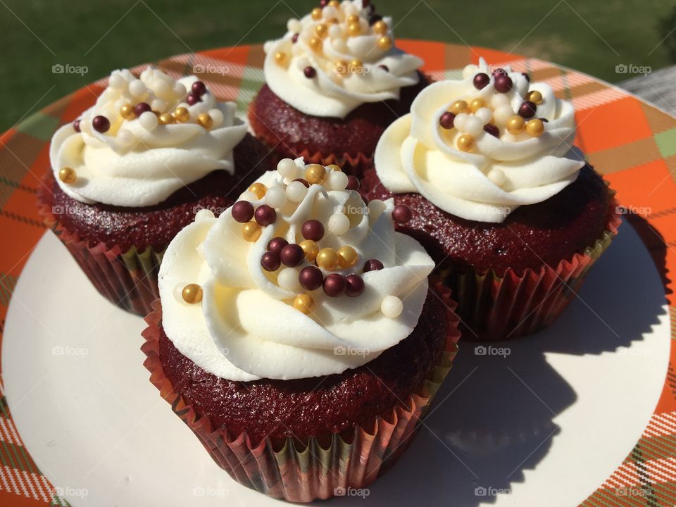 Red Velvet Cupcakes with Buttercream Icing 