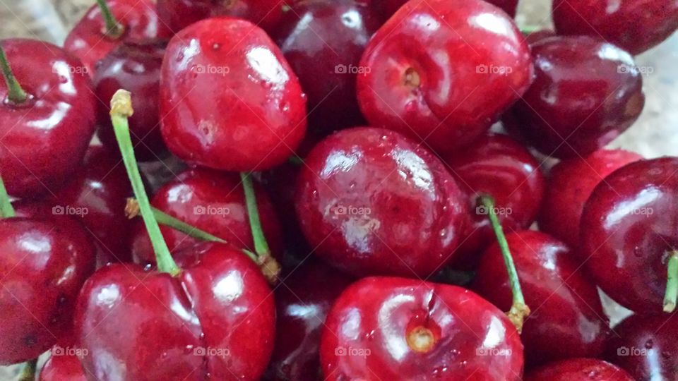 Life is like a bowl of cherries. sweet red cherries