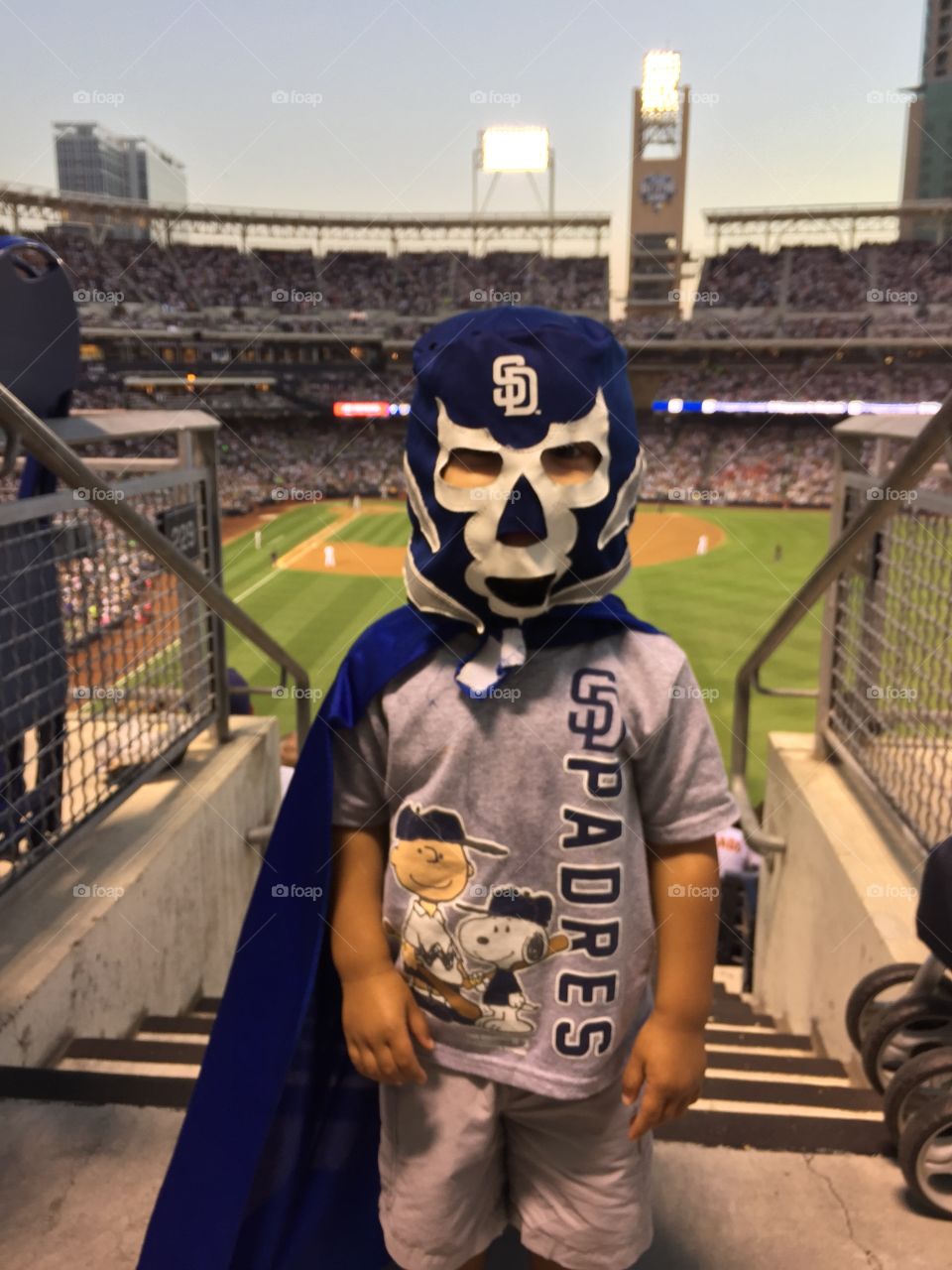 Baseball, San Diego Padres , luchador, mask kid , boy , fan , sports 