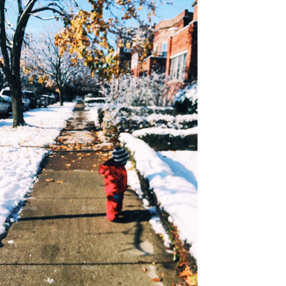 Winter, Snow, People, Season, Road