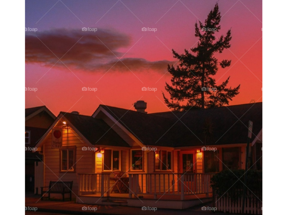 роскошный закат на моей улице