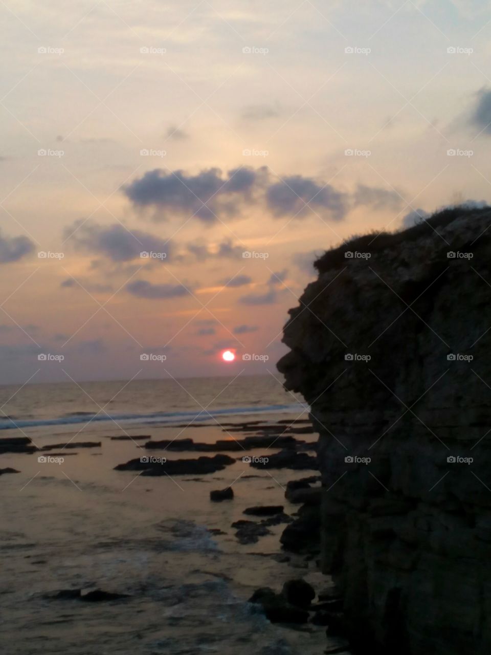 Sunset, Water, Beach, No Person, Seashore