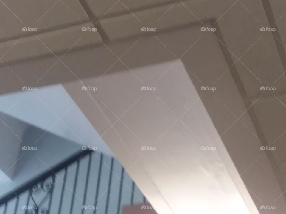 high stairs railing wall white