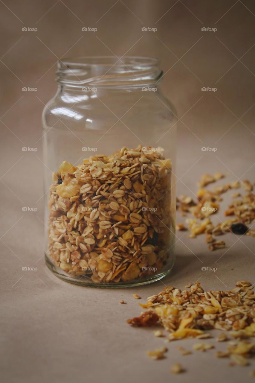 Jar of granola