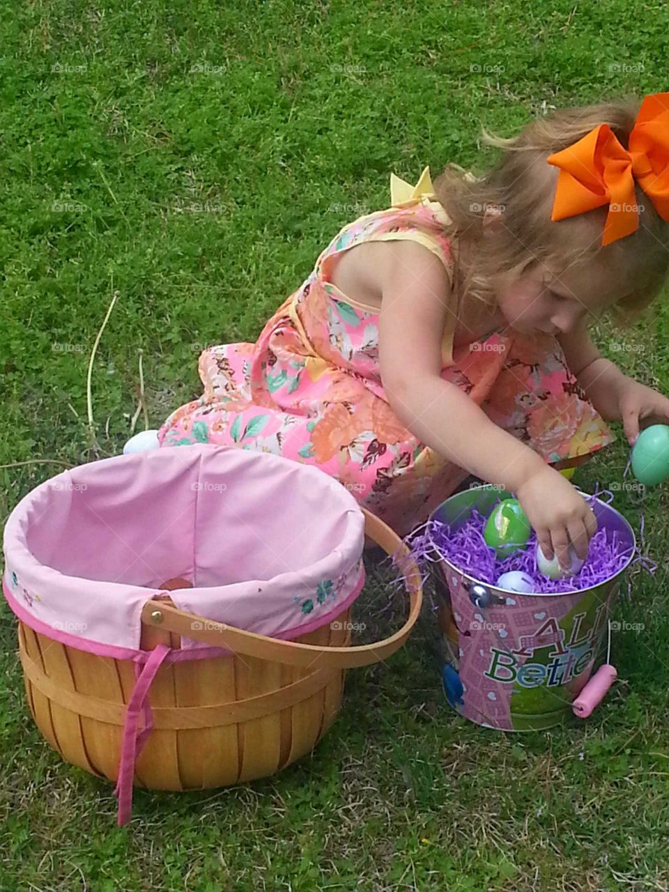 counting eggs.