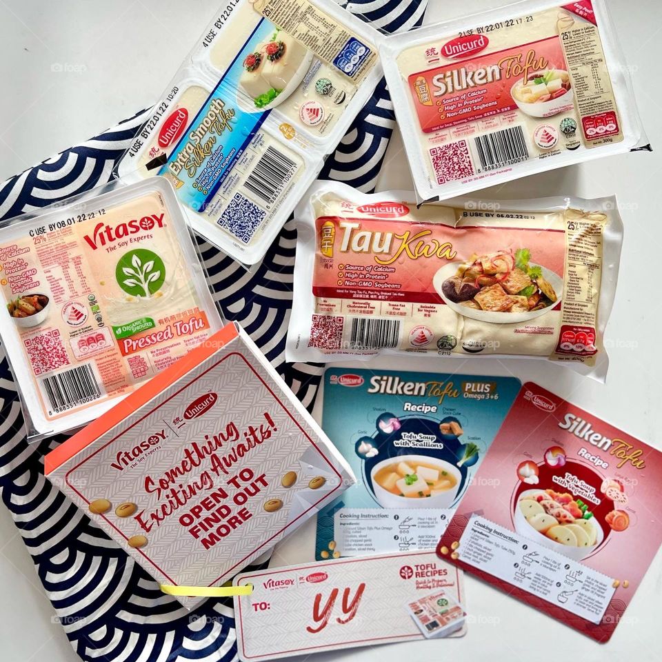 Protein boost with tofu soup, cooked in Asian style 