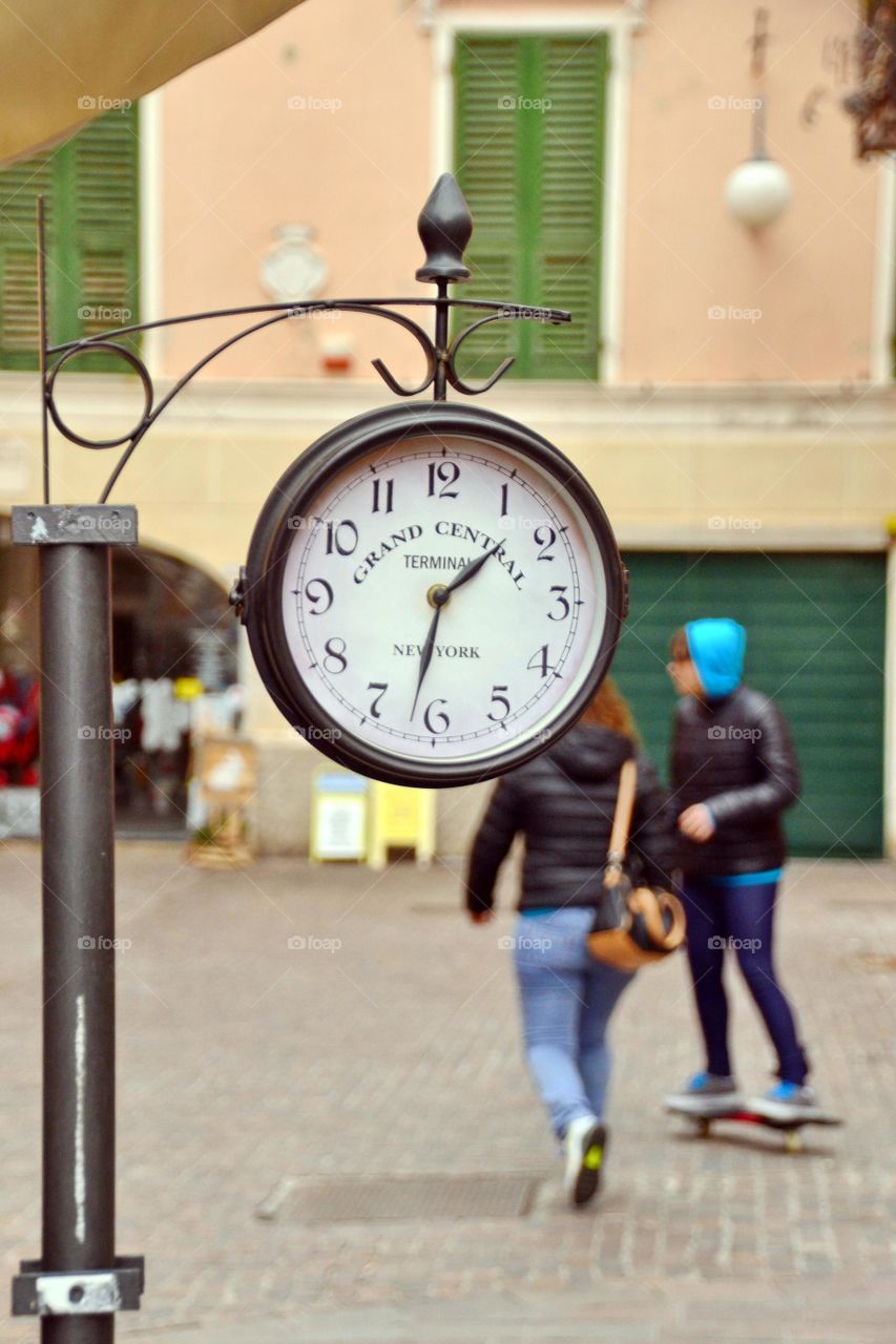 large clock in the square