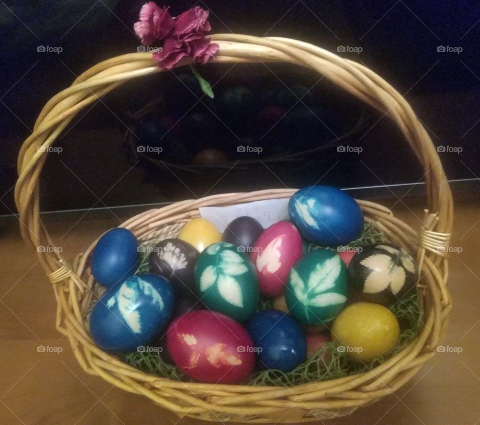 Coloured eggs