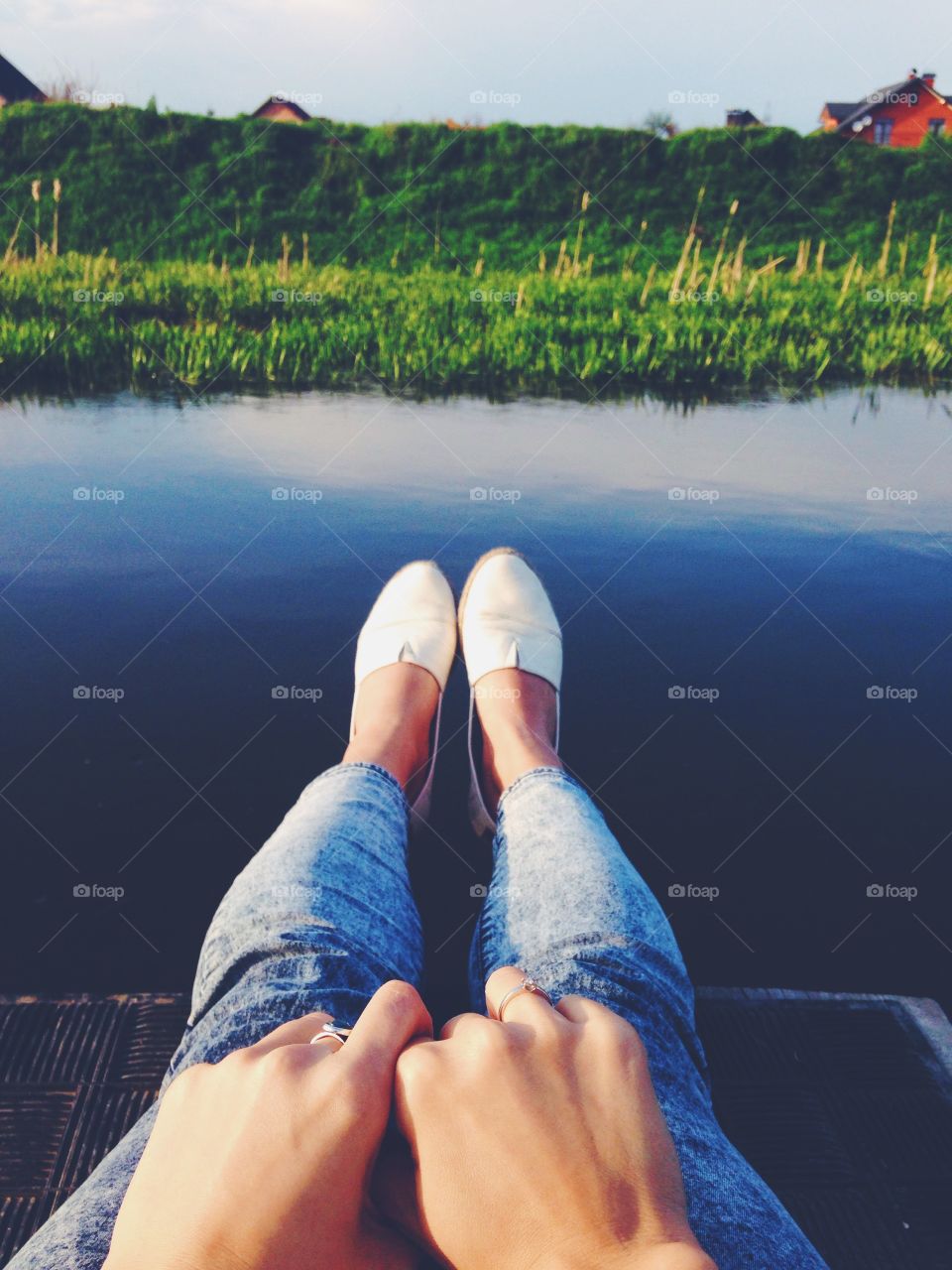 Water, Lake, Outdoors, Woman, People