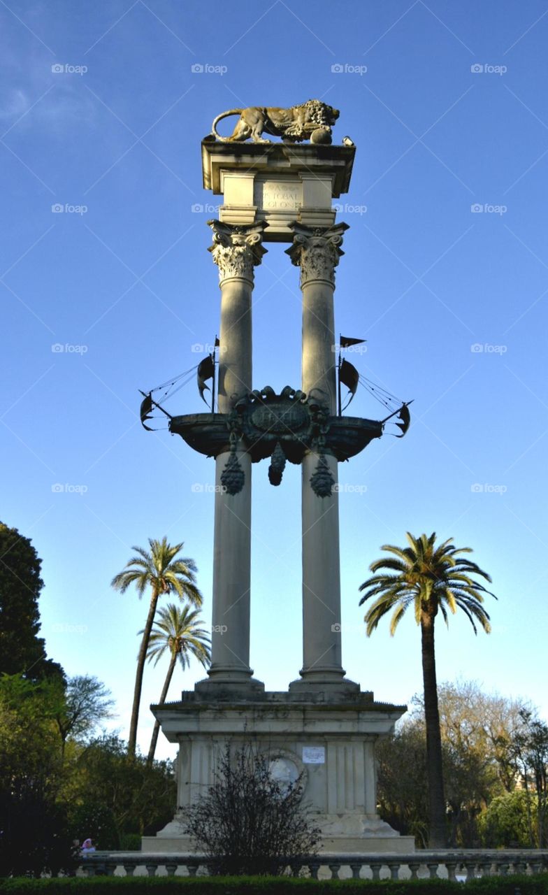 Monument in Sevilla, Spain