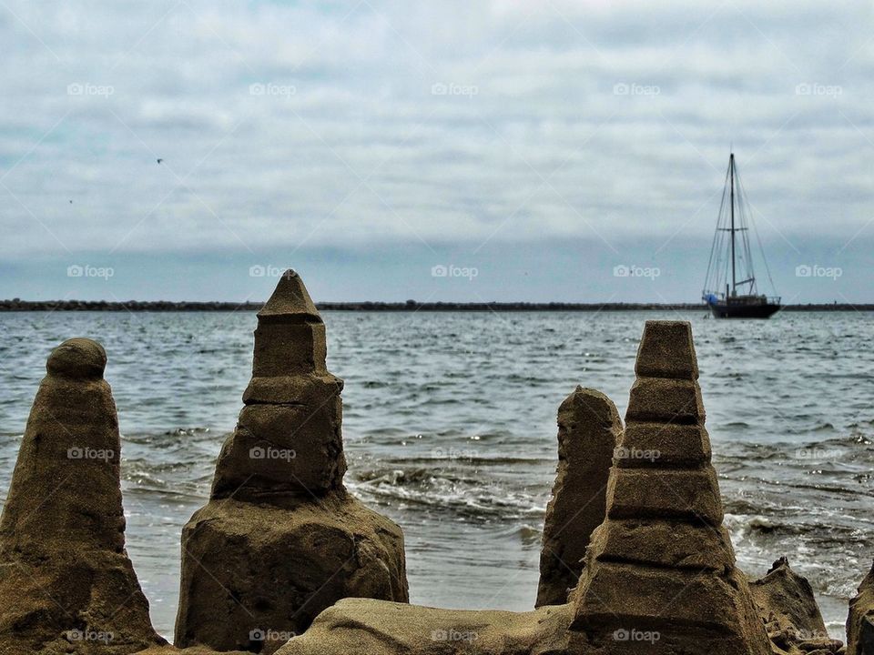 Delicate sand castle