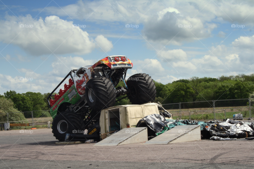monster truck red dragon santa pod big tyres by leonbritton123