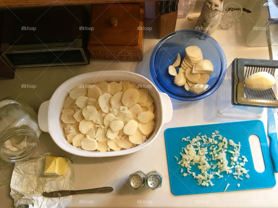 Scalloped Potato prep