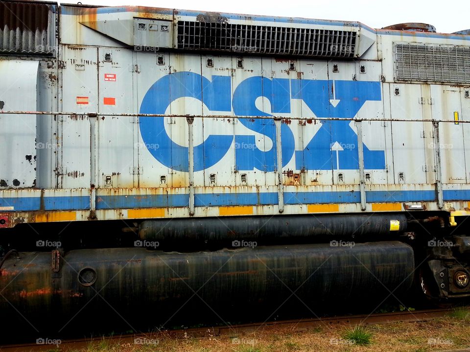 CSX diesel engine waiting on some TLC at the Virginia Museum of Transportation