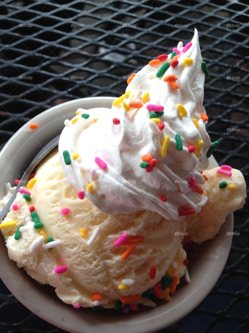 Ice cream with sprinkles