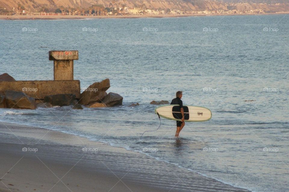 Surfer at the ocean
