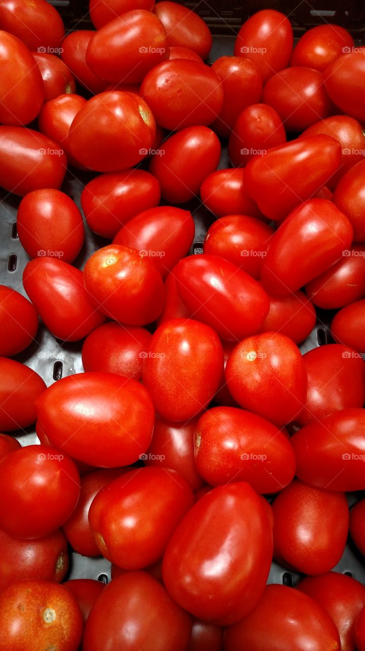 Red cherry tomatoes.