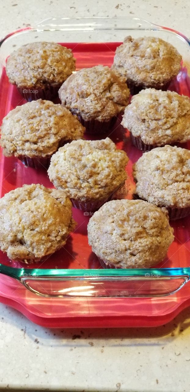 Bananna nut crumble toasted coconut cupcakes