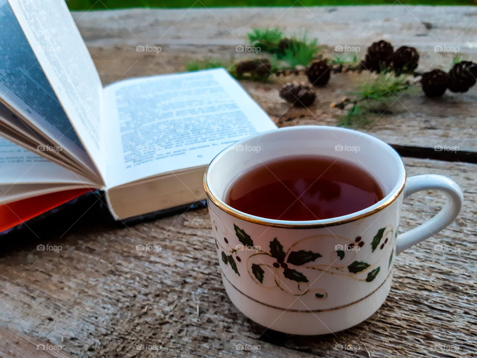 tea and book