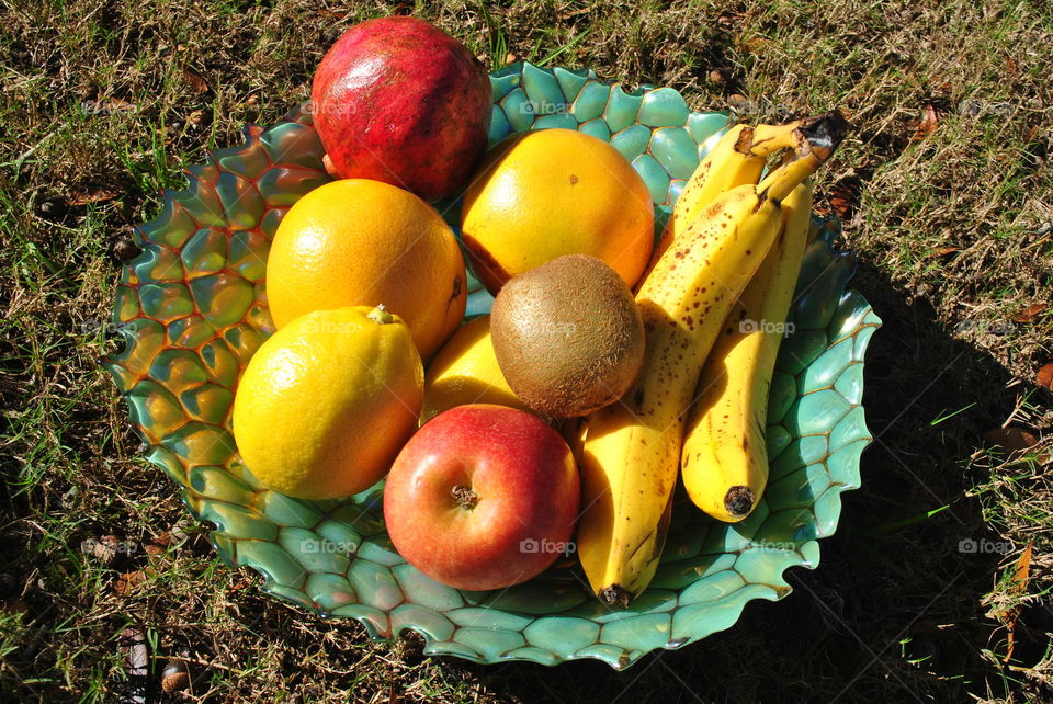 Fresh exotic fruit out in the sun