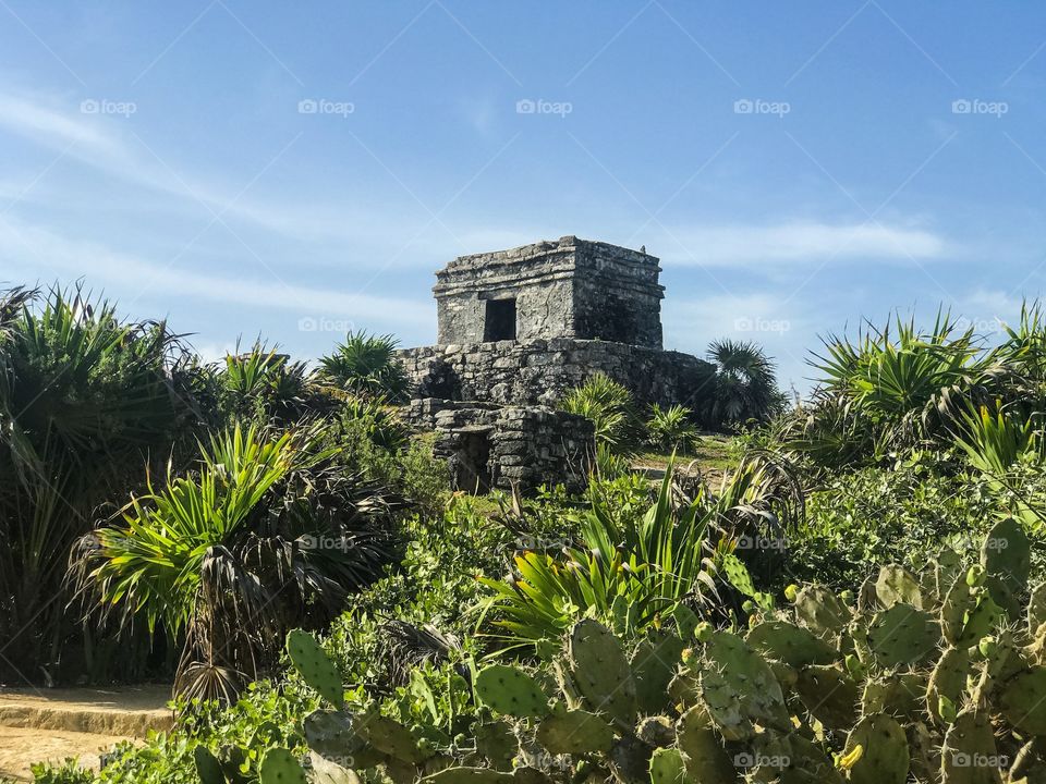 Buildings and Landmarks - Tulum Mayan Ruins in Cancun Mexico 