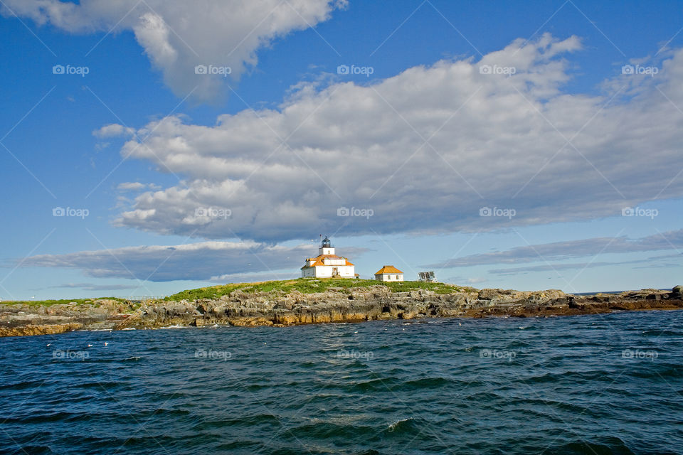 Egg Rock Lighthouse in Frenchman Bay Maine