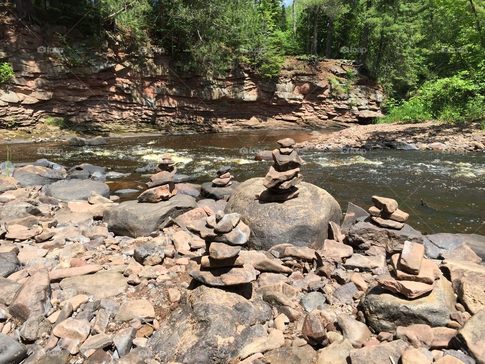Stacked Rocks. Amnicon falls state park