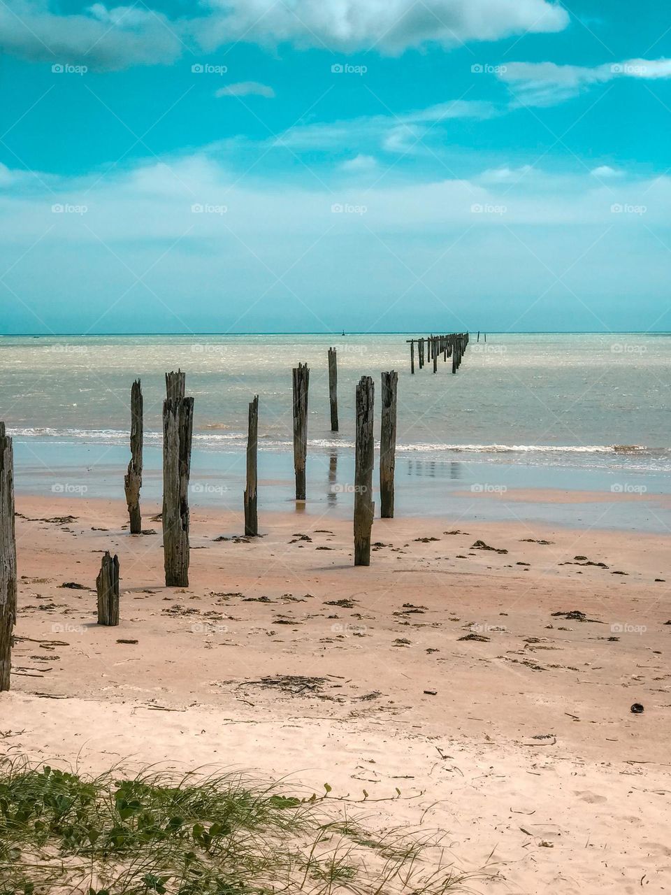 Praia de cumuruxatiba Bahia Brasil 