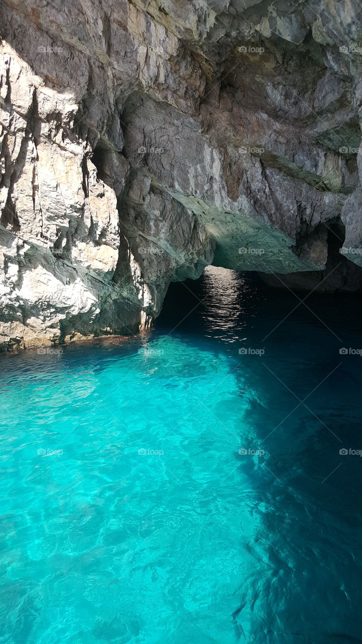 Capri's blue sea