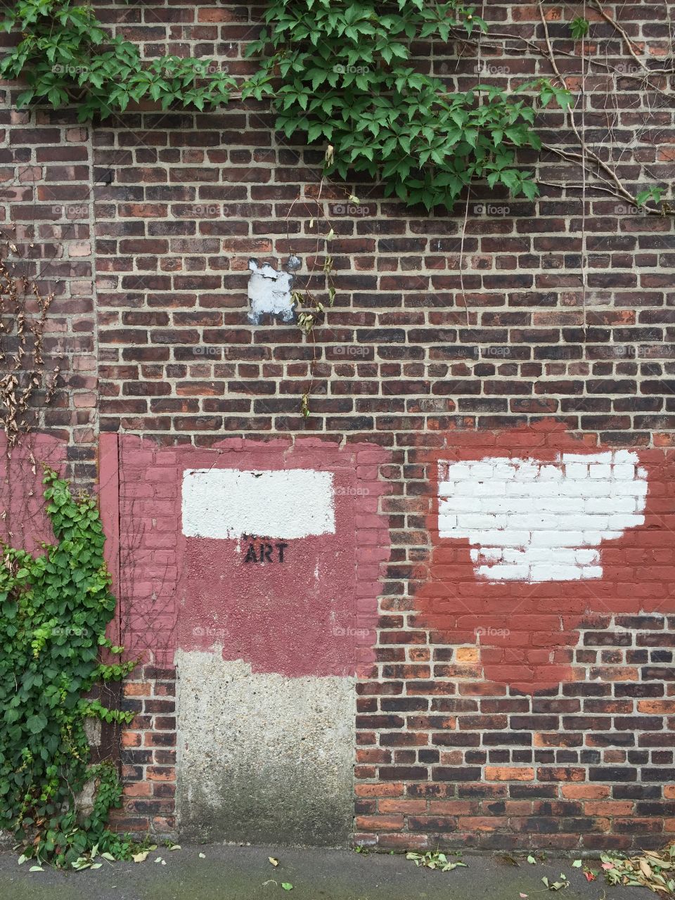 Art wall brick and paint
