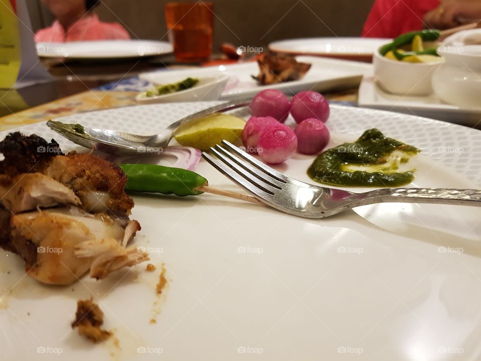 Dining in a restaurant